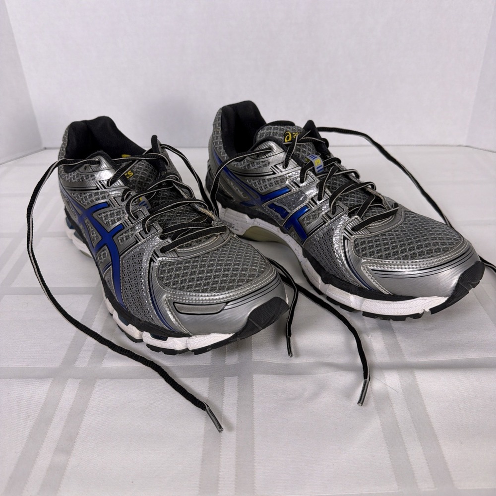 Asics Shoes - 2013 Gel Kayano 19 Titanium Silver Royal Blue Vtg - Sz 10.5 Mens